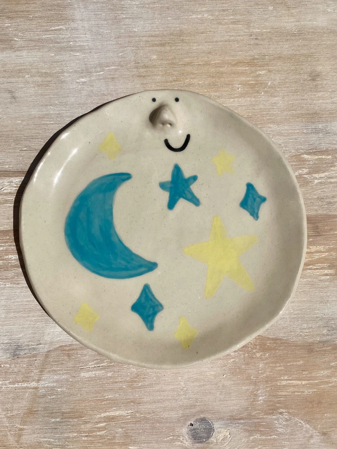 ceramic starry sky side plate