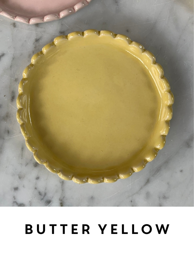 Scalloped Edge Ceramic Coasters