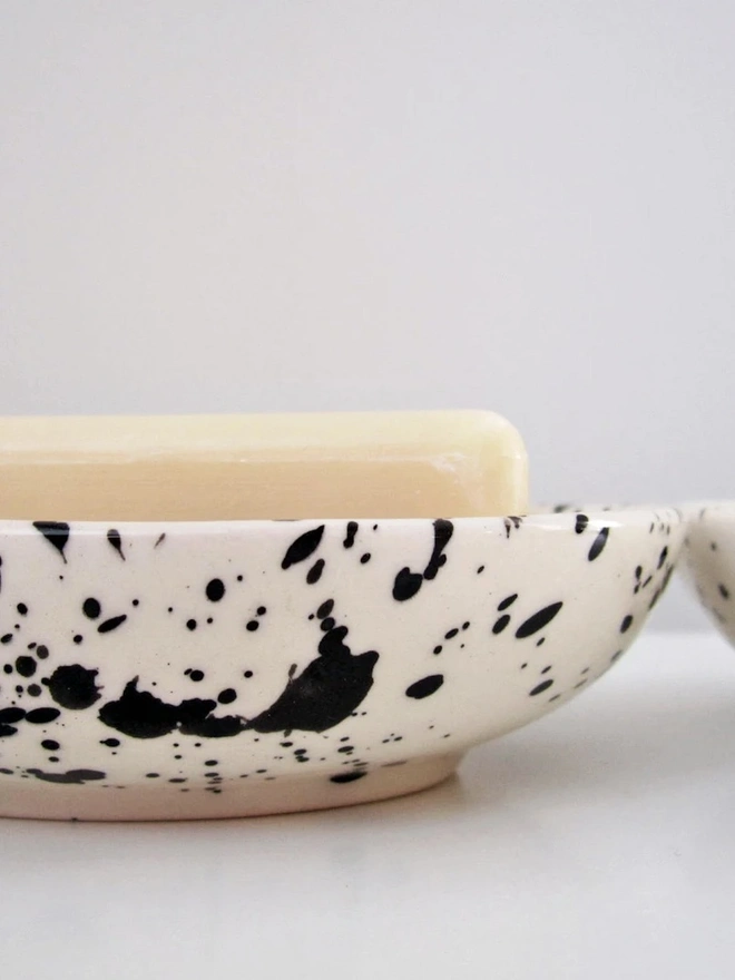 Splatter Ceramic Soap Dish 