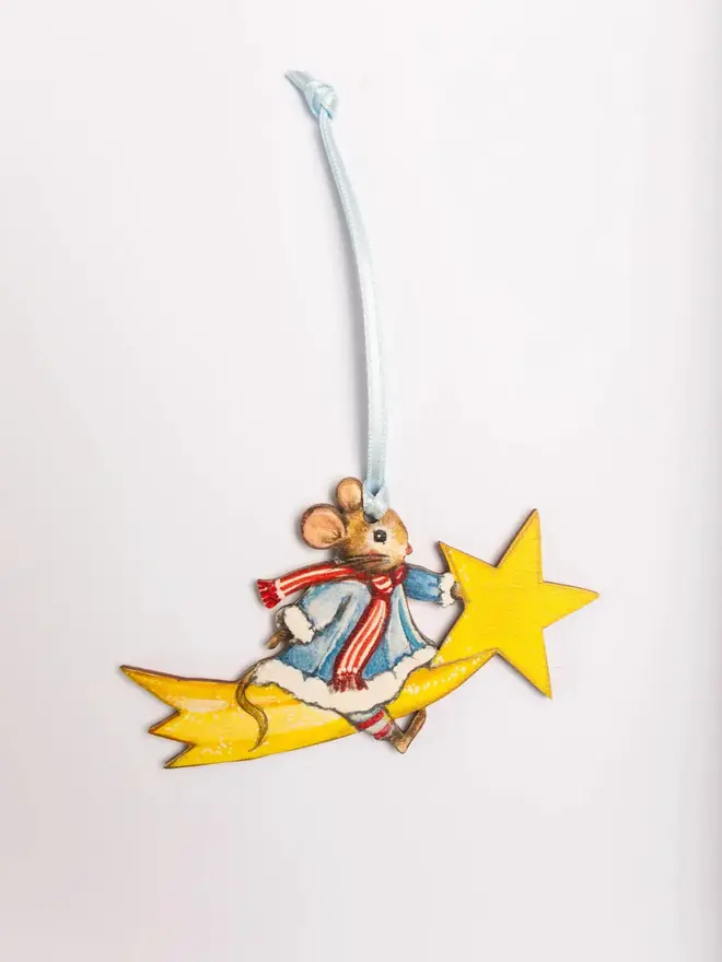 Shoot for the Stars - Hanging Wooden Decoration White
