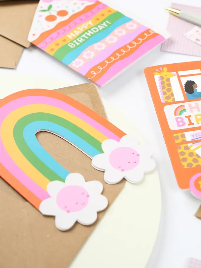Rainbow Blossom Greeting Card