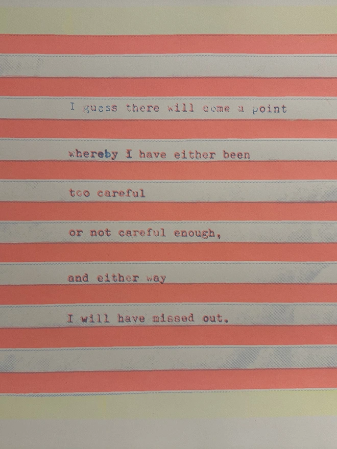 'Inevitabilities' A2 Screenprint Wall Art Original 