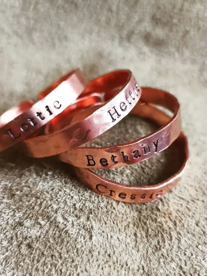 Personalised Napkin Ring Set
