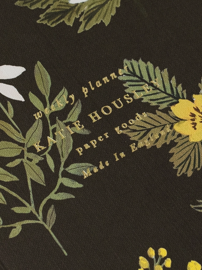 vintage floral planner