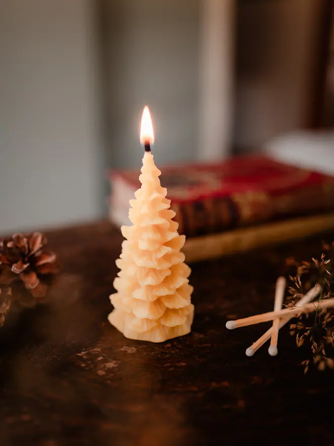 Beeswax Christmas Tree Candle