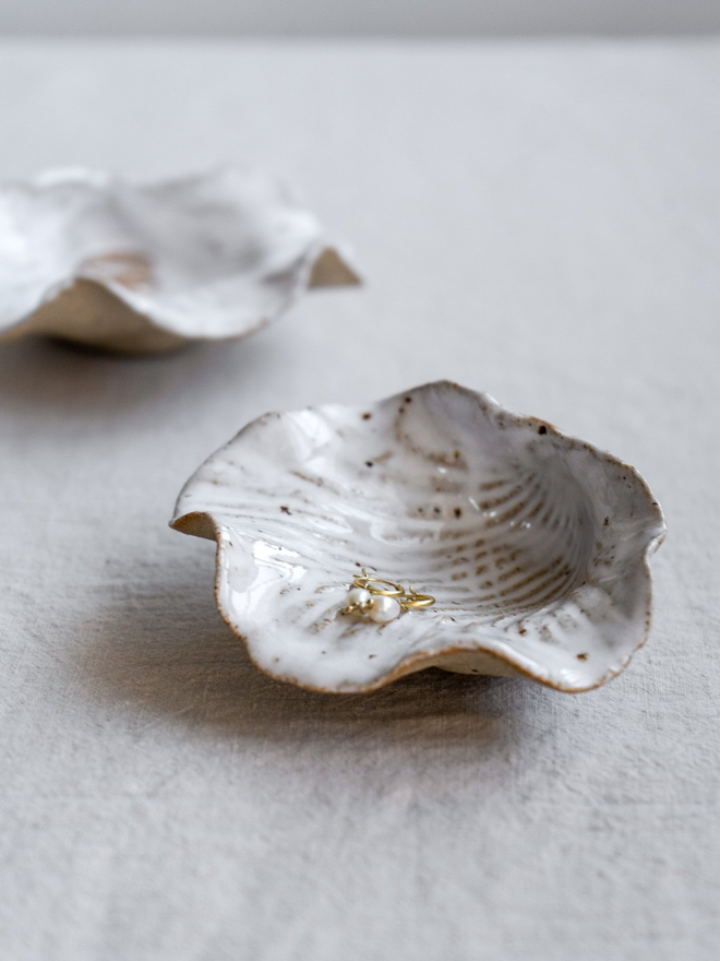 Seashell jewellery dish