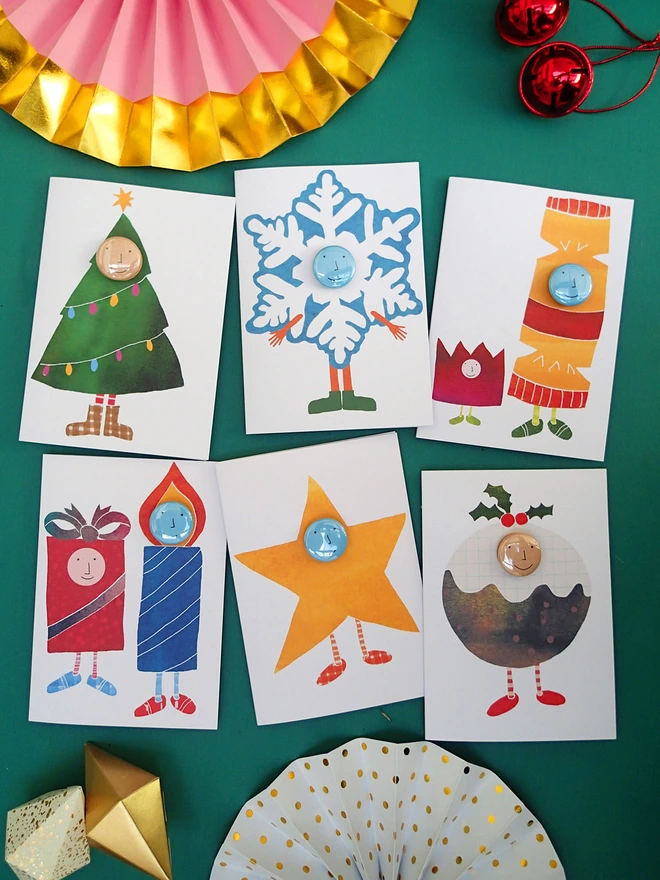 christmas, card, fancy dress, funny, character, badge. family, tree, pudding, snow