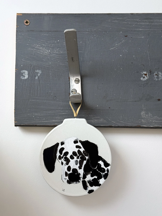 hand painted Christmas decoration pet portrait