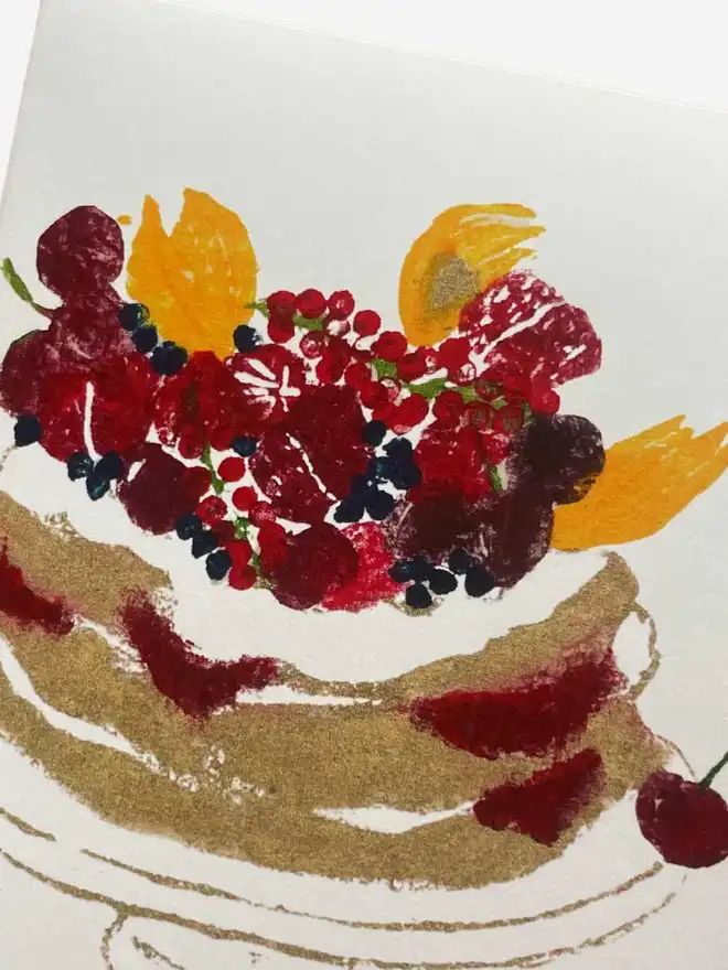 Pavlova Cake Birthday Card