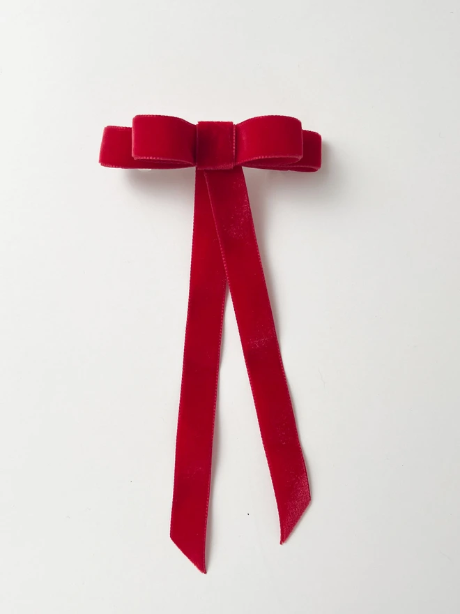 Red Velvet christmas hair Bow