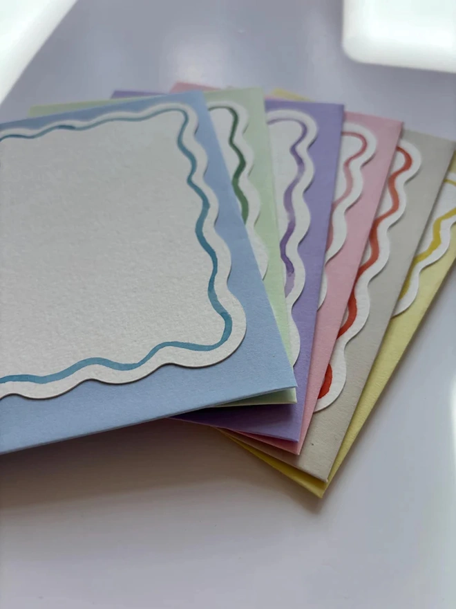 Hand Painted Pastel Watercolour Notecards With Envelopes
