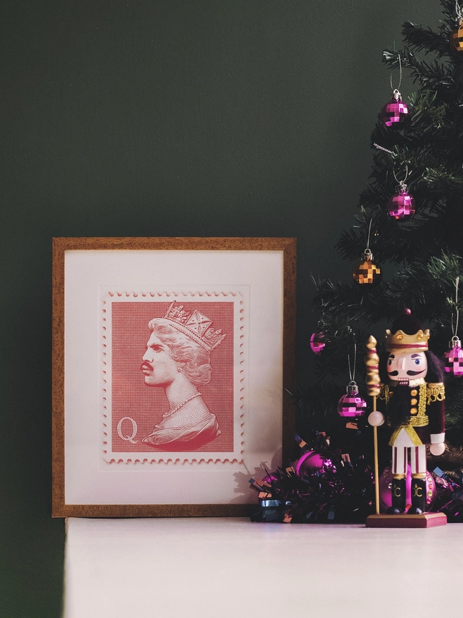 Freddie Mercury Mini Stamp Art Print - Christmas Gift