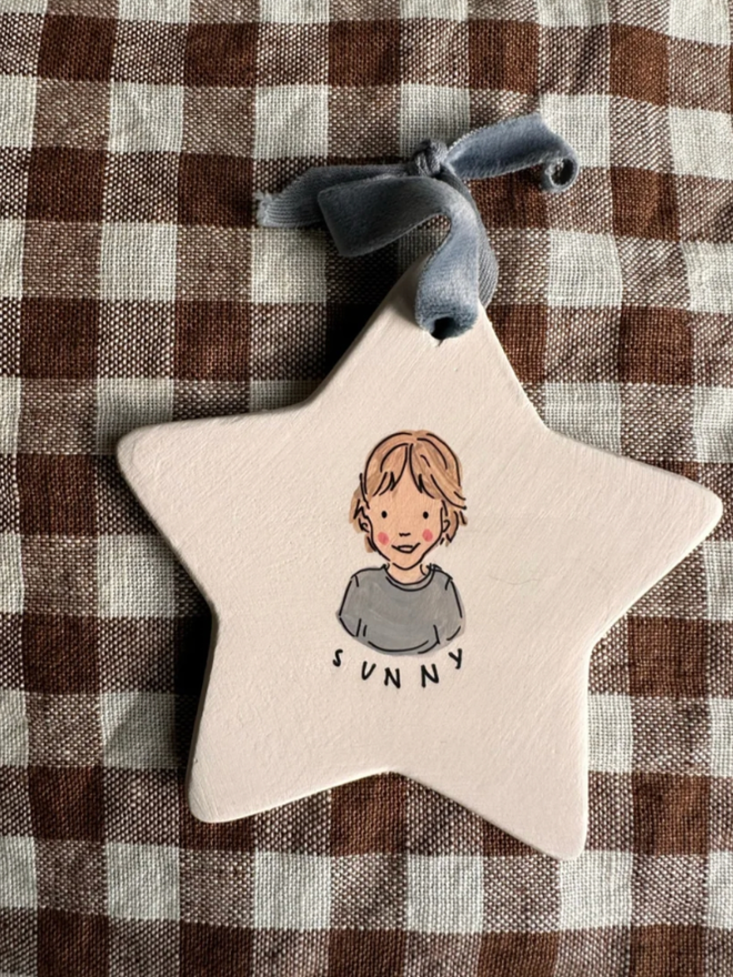 Personalised Illustrated Star. A star with an illustration.