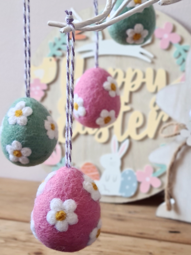 Hanging Easter Tree with Eggs
