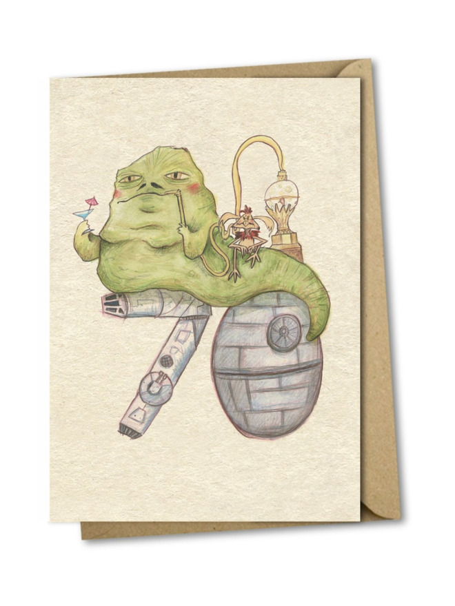 jabba the hut star wars 70th birthday card