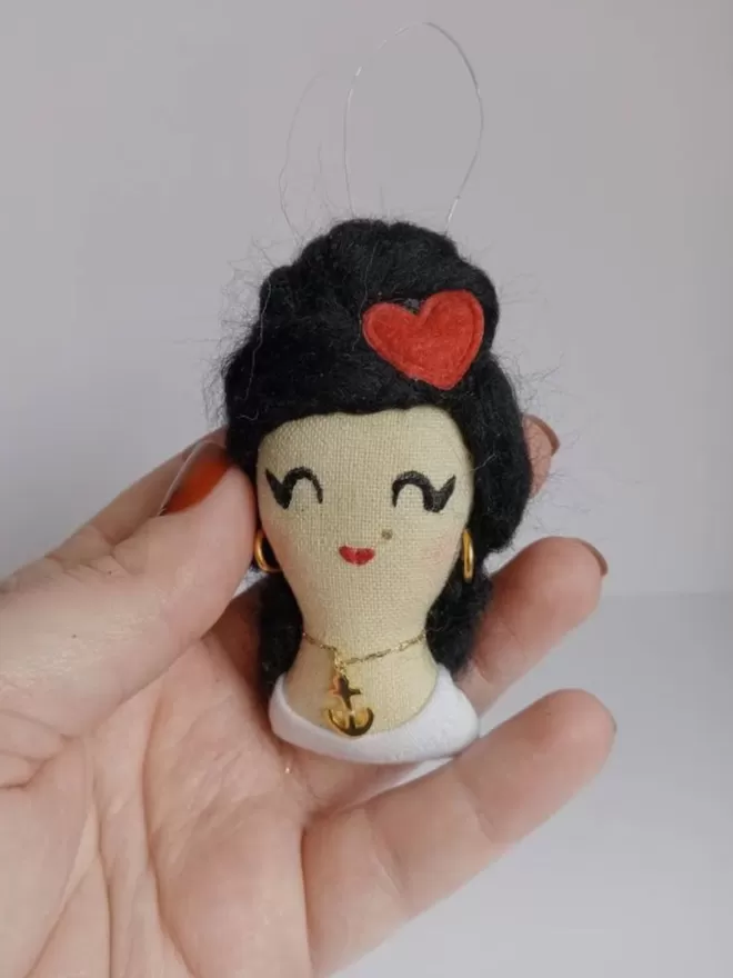 Amy Winehouse Hanging Christmas Decoration