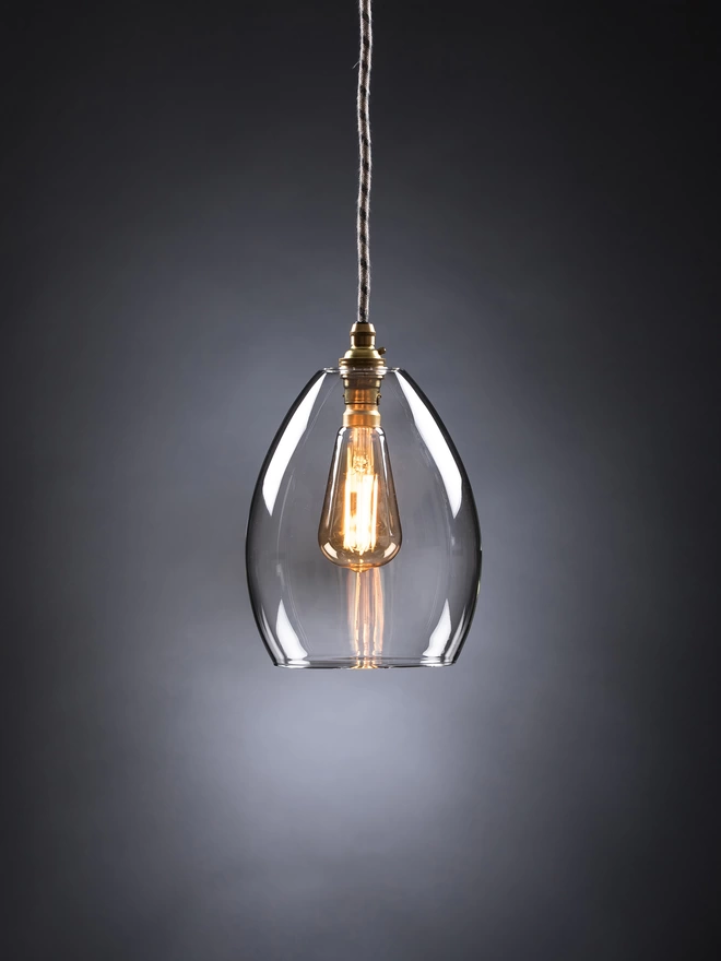 Medium Jules Clear Glass Pendant Light