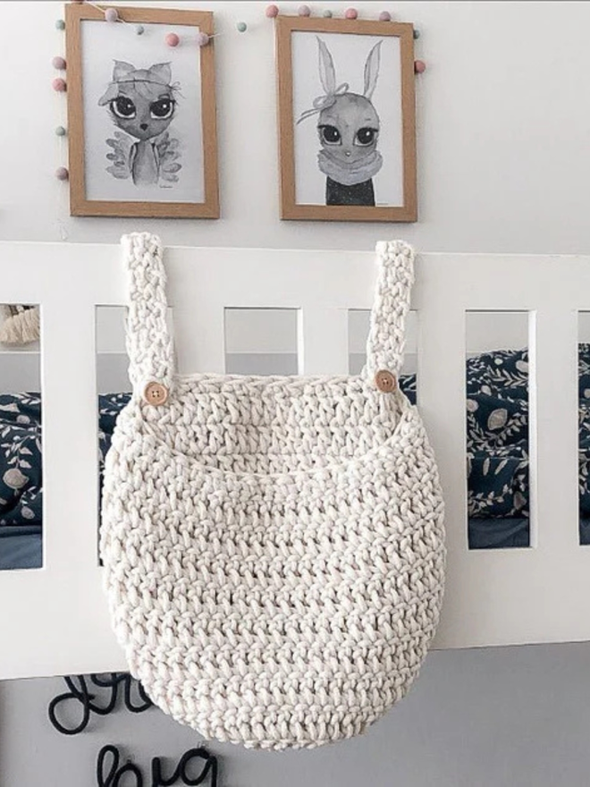 Zuri House. Large ivory nursery organiser.