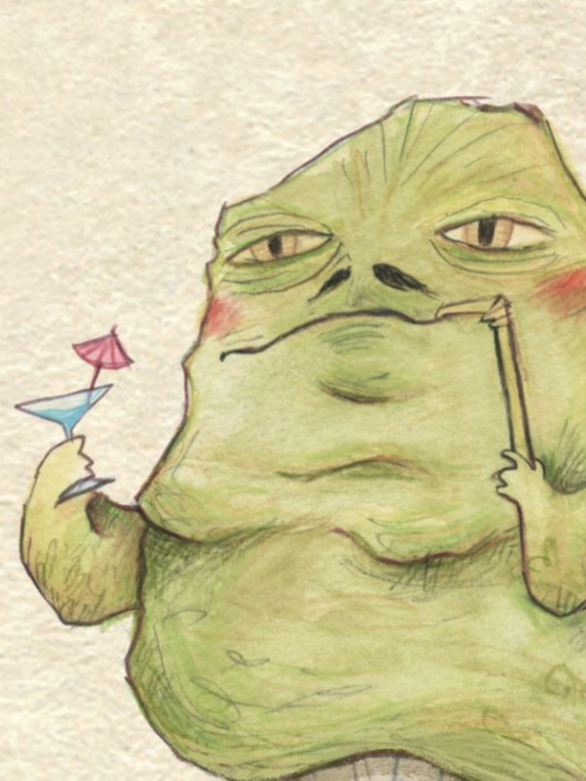 jabba the hut star wars 70th birthday card