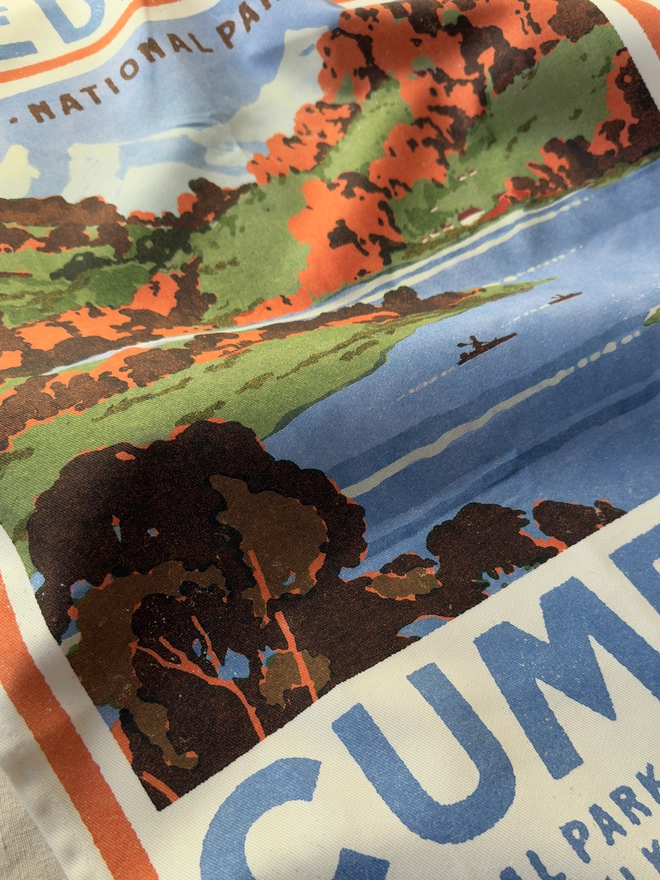 Visit the Lakes Tea Towel Close Up