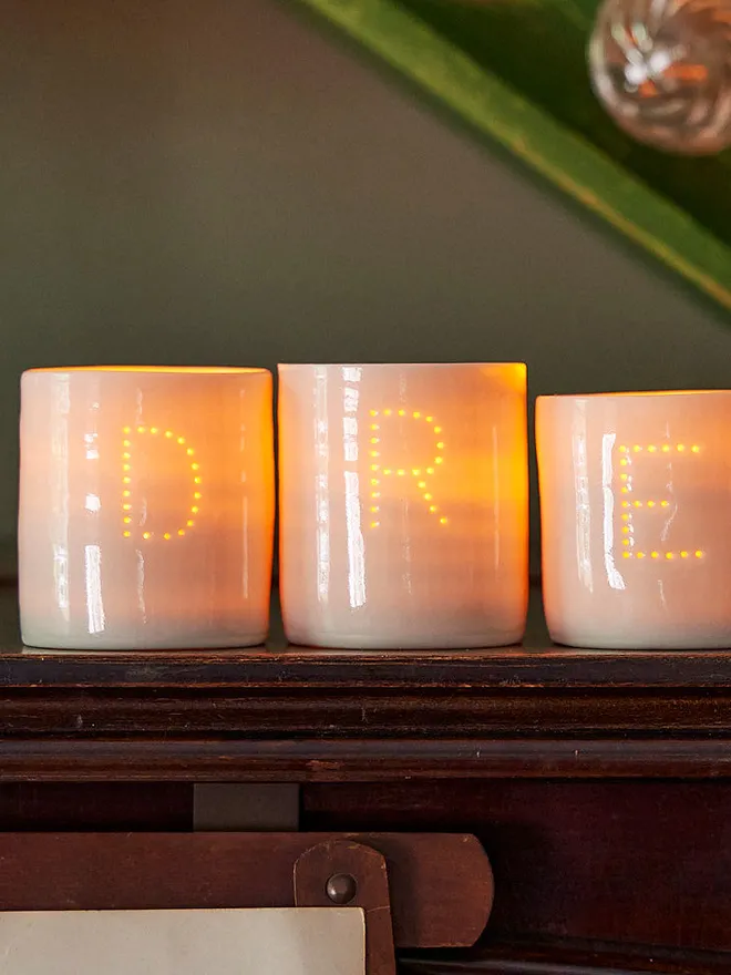 Dream Letter Mini Tealight Holder Set
