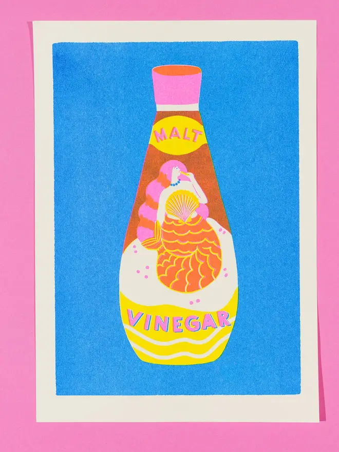 Vinegar Risograph Print