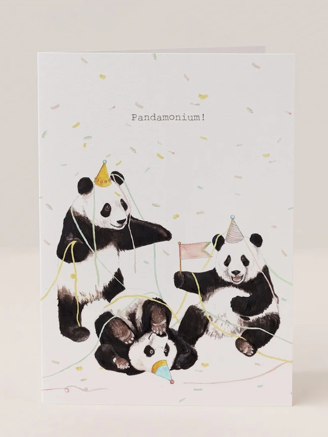 'Pandamonium' Party Card