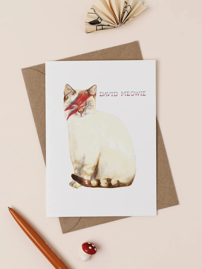 'David Meowie' Card