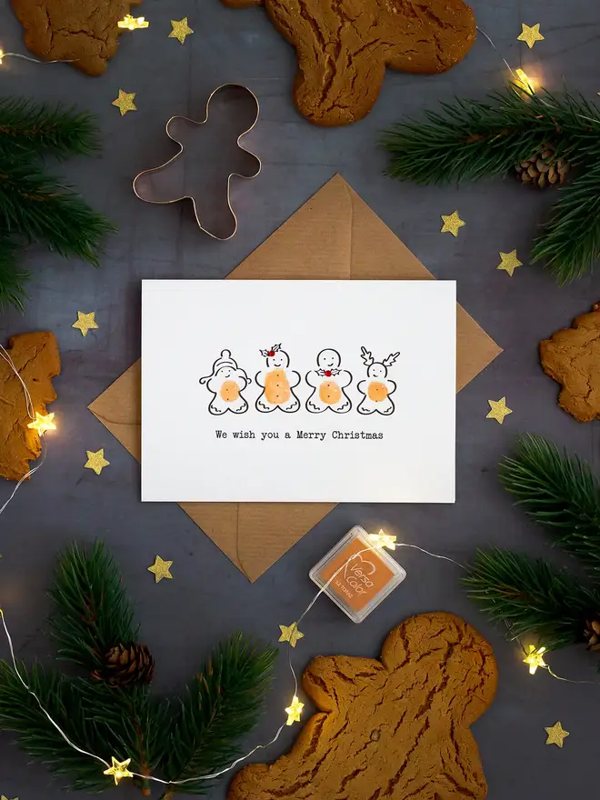 gingerbread christmas card making kit