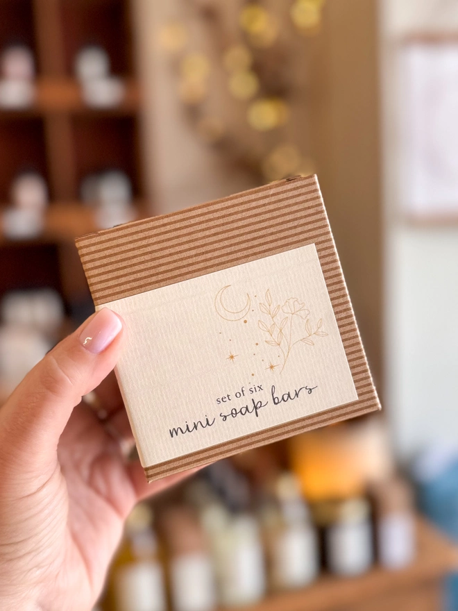 box of six travel/guest soaps