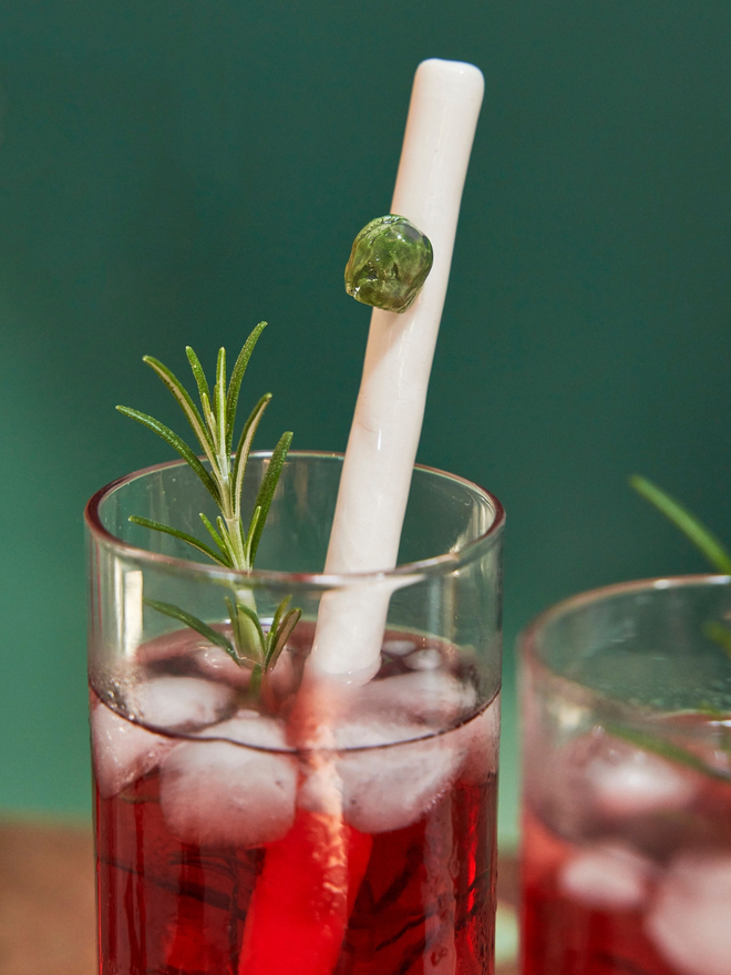 Brussel Sprout Christmas Straw