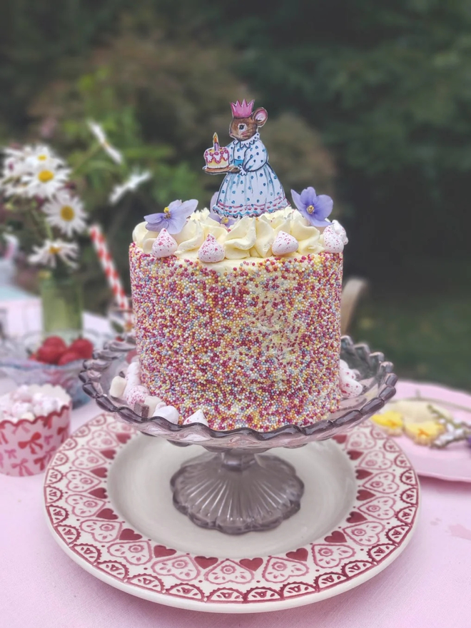 Birthday mouse cake topper