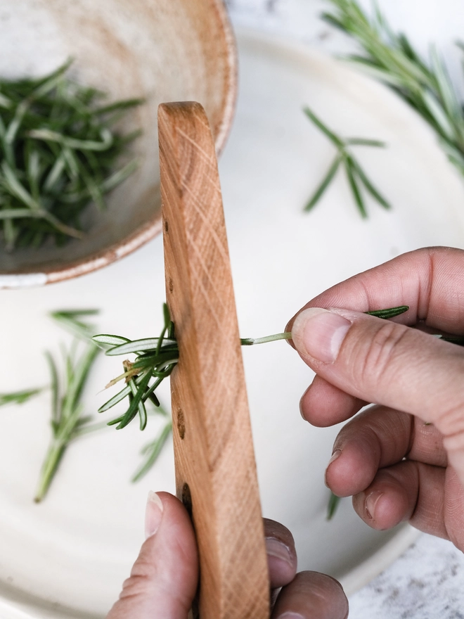 Wooden Herb Stripper