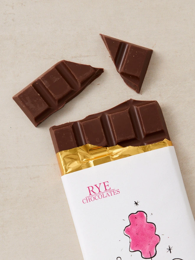 Christmas Candyfloss Milk Chocolate Bar - 43.5% Venezuelan