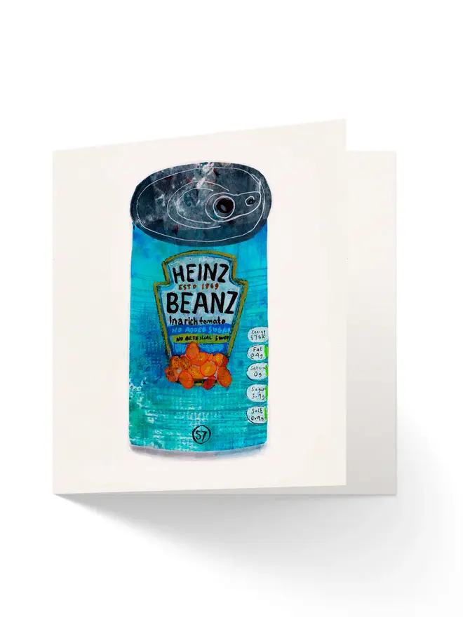 Food Greetings Cards (Pack Of 4) Meanz Beanz