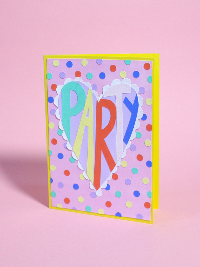 'Party' Collaged Birthday Card