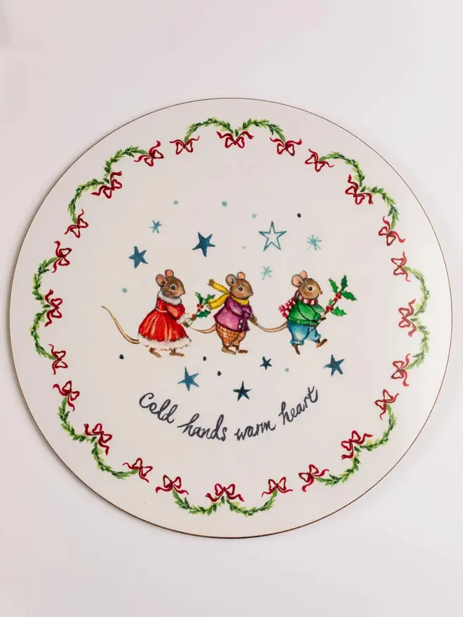 Cold hands warm heart ~ Christmas Placemat Plain