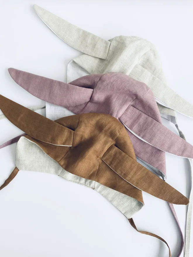 Bunny bonnet Easter bonnet bunny ear bonnet linen bonnet baby bonnet 