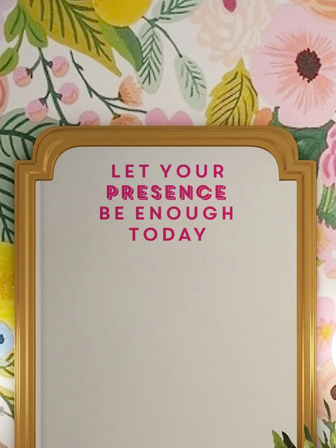 motivatioal quote mirror sticker