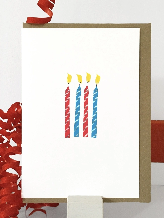 4th Birthday Candle Tally Card 