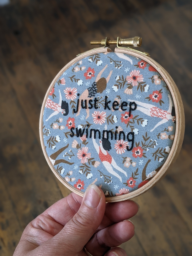 just keep swimming hoop