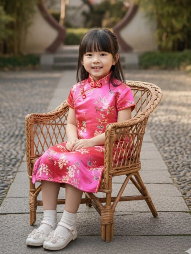 Kids' wicker chair 