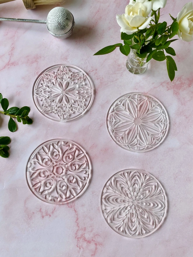 Bread art stencils - round