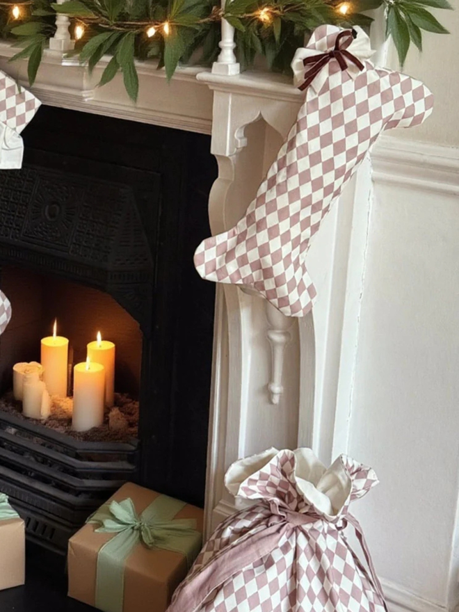 Dog bone Christmas stocking