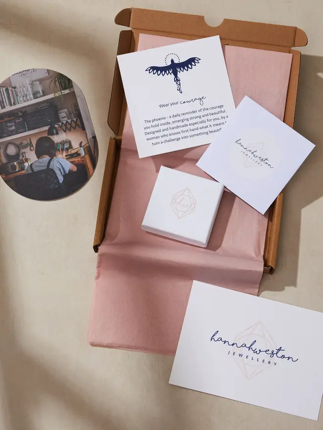 Hannah weston packing and store behind the business