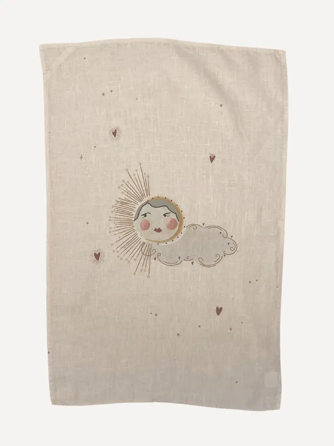 Love Sun linen tea towel