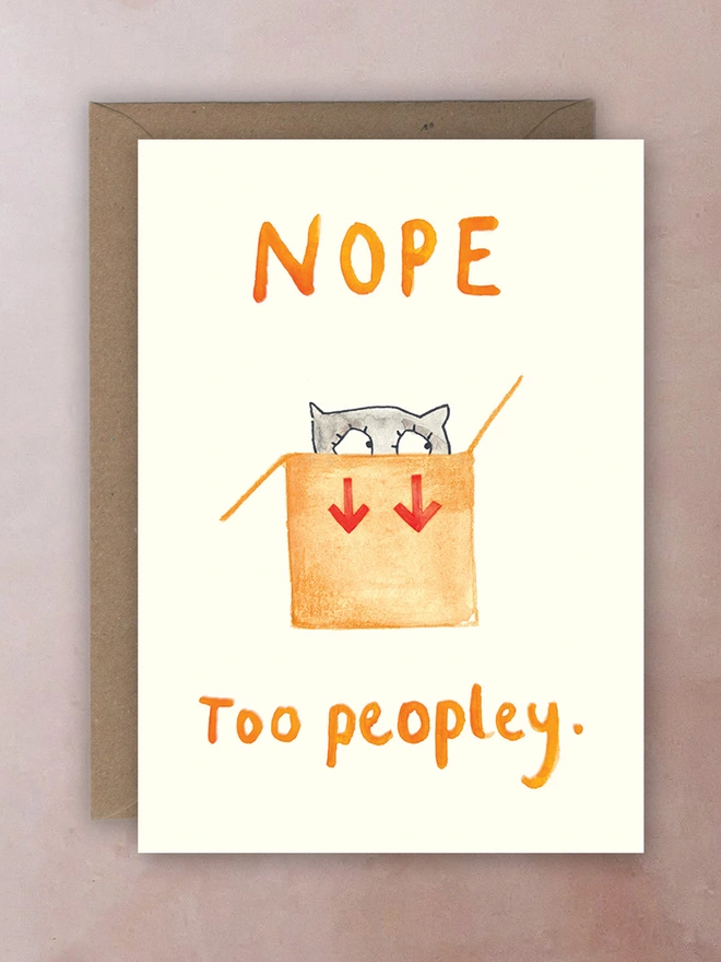 Nope Too Peopley Card