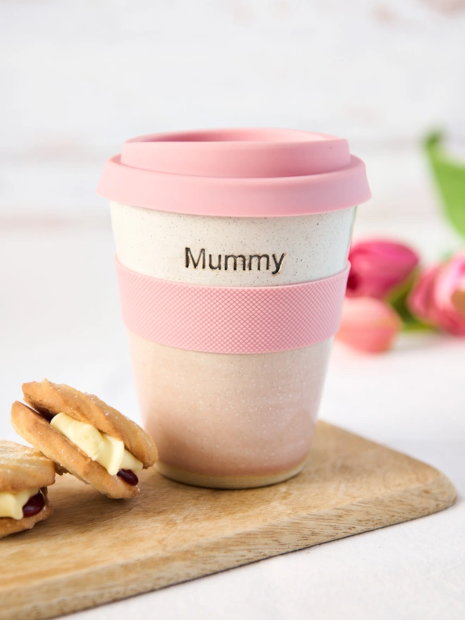 tall mummy personalised ceramic travel mug