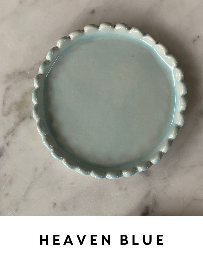 Scalloped Edge Ceramic Coasters