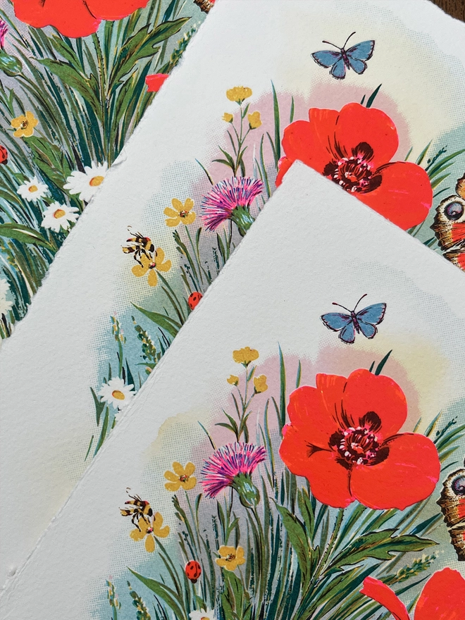 'Poppy Lane' Nostalgic Screenprint